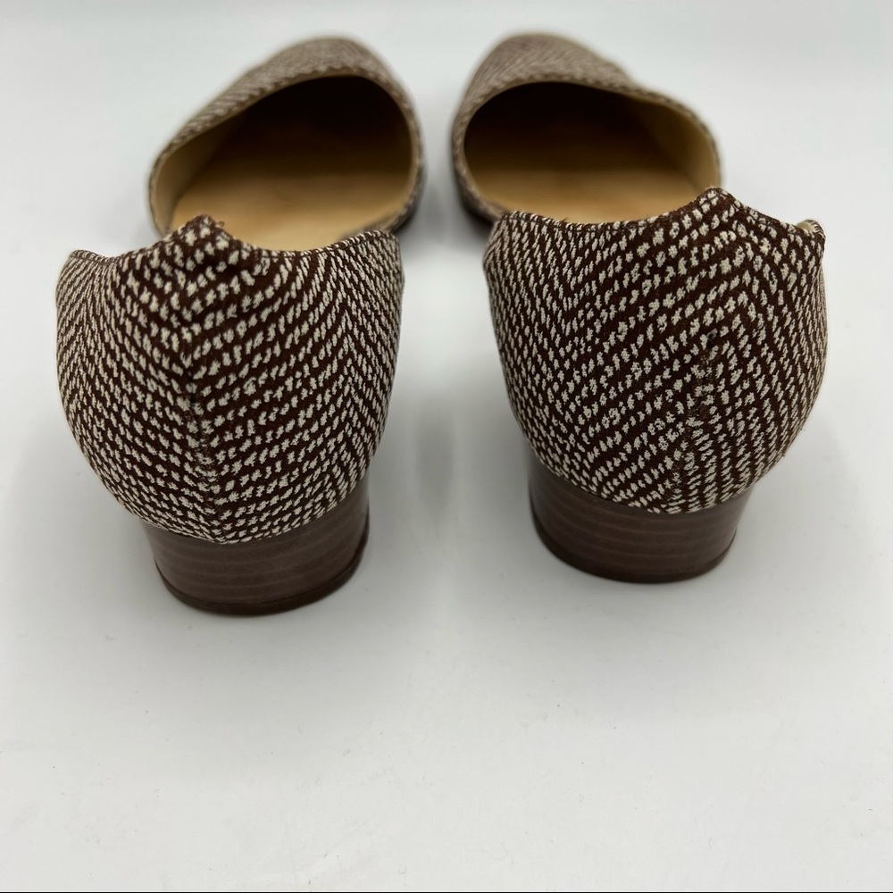 Saks Fifth Avenue Brown and White Flats - Picture 2 of 8